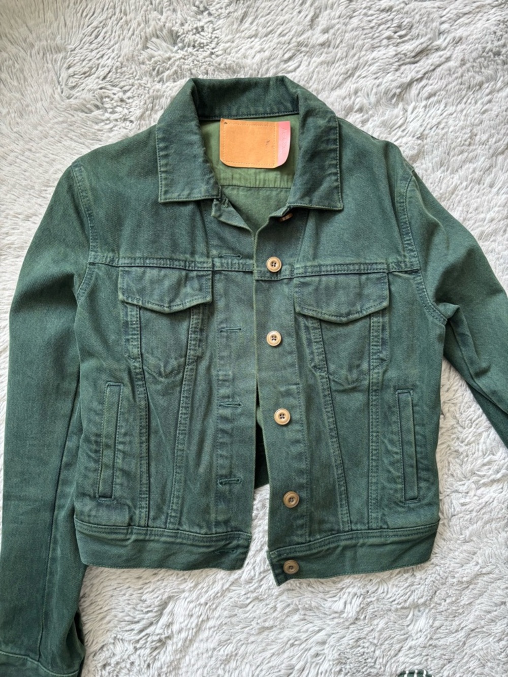 Acne Studios Green Denim Jacket